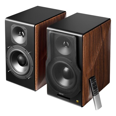 Edifier S3000MKII Indoor Shelf Speakers, Brown/Black