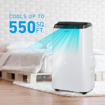 Coby 115-Volt 12,000 BTU (8,1500 BTU DOE) Portable Air Conditioner, with Remote, White (CBPAC815)