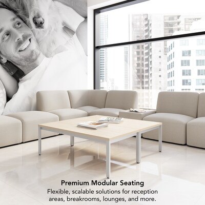 Bush Business Furniture Assemble Side Table with Charging Station, Oat Fabric (ASM120OTF-03)
