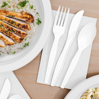 Perk™ Polystyrene Knife, Medium-Weight, White, 300/Pack (PK56399)