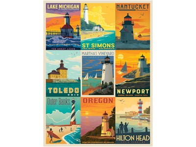 Willow Creek Lighthouses by Anderson Design Group 1000-Piece Jigsaw Puzzle (49199)