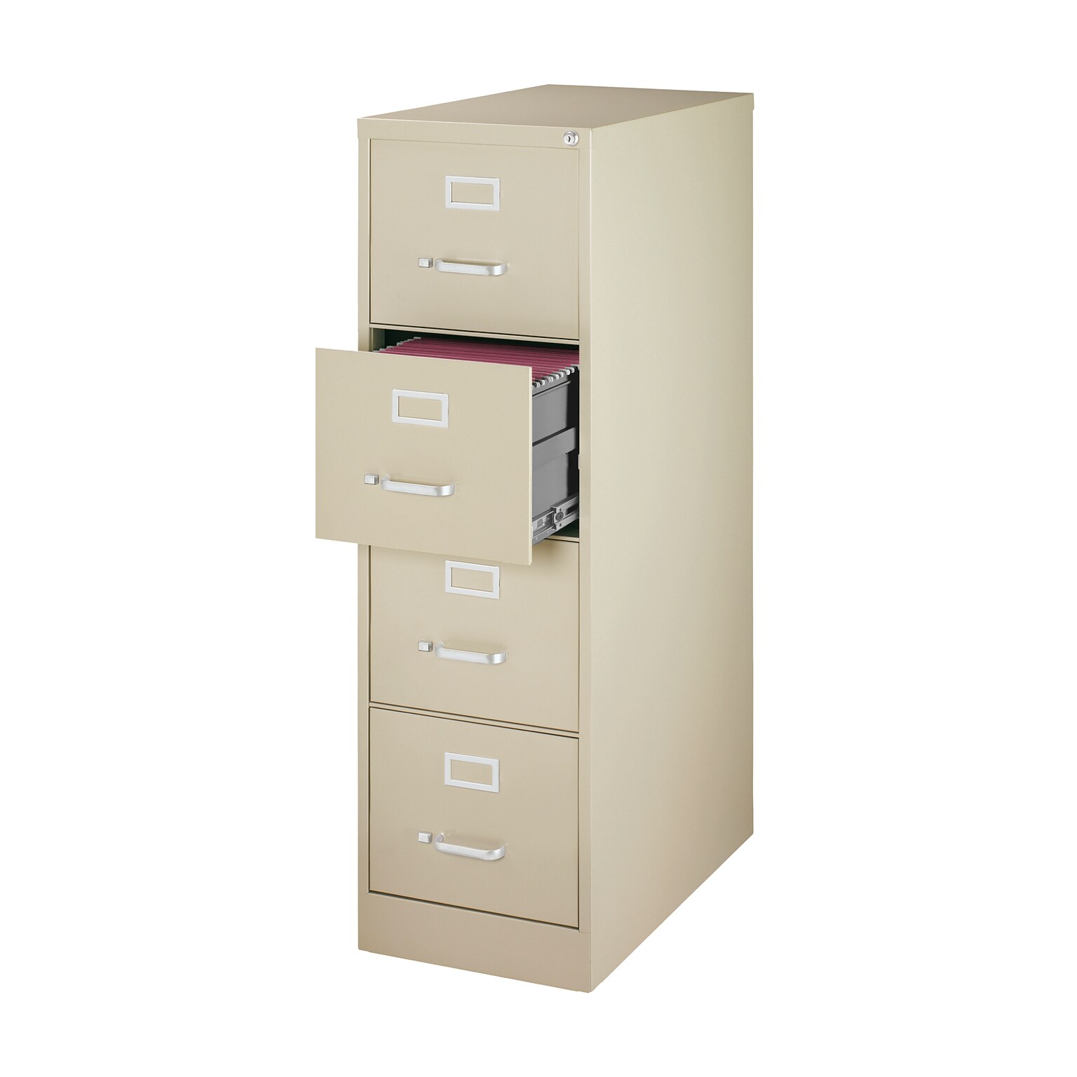 Quill Brand® Commercial 4 File Drawer Vertical File Cabinet, Locking, Putty/Beige, Letter, 26.5D (13443D)