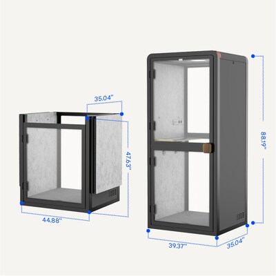 Flexispot Privacy Booth, Black (EP1F2B)