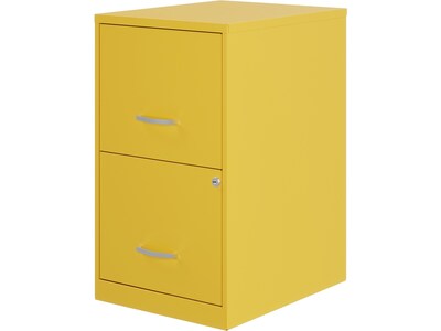 Space Solutions SOHO Smart File 2-Drawer Vertical File Cabinet, Letter Size, Lockable, Goldfinch (25272)