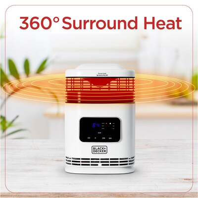 Black & Decker 1500-Watt Portable Ceramic Electric Heater, White (BH1607)
