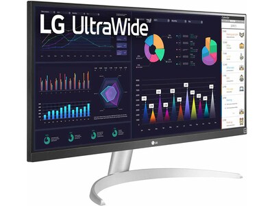 LG UltraWide 29" 100 Hz LCD Monitor, White/Silver Pearl (29BQ650-W)