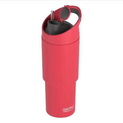 ASOBU Cosmic Stainless Steel Double Wall Insulated Water Bottle, 32 oz., Red, (ADNABF77R)