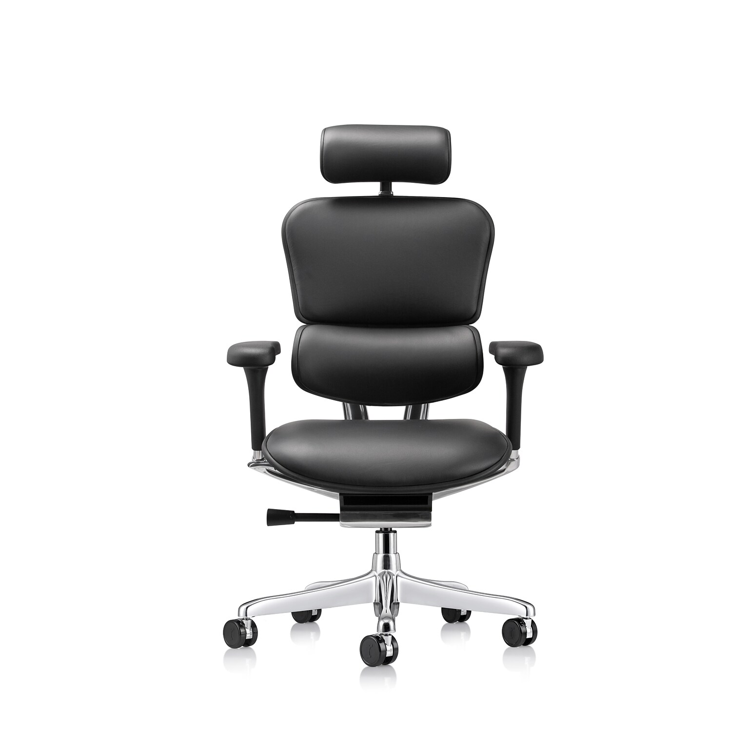 Eurotech Ergohuman Gen2 High Back Leather Office Chair w/ Headrest, Black (LE9ERG-GEN2)