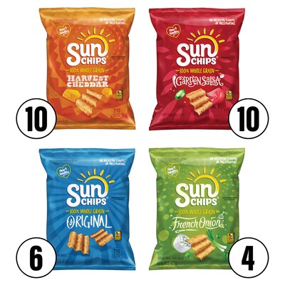 Sunchips Multigrain Chips Variety Pack & Jack Links Beef Jerky Variety Pack, 2/Pack (600-04175)