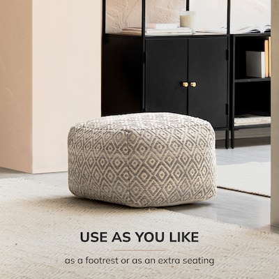 Anji Mountain Cherokee Slate Fabric Rectangular Pouf Ottoman (AMBPF001-2014)