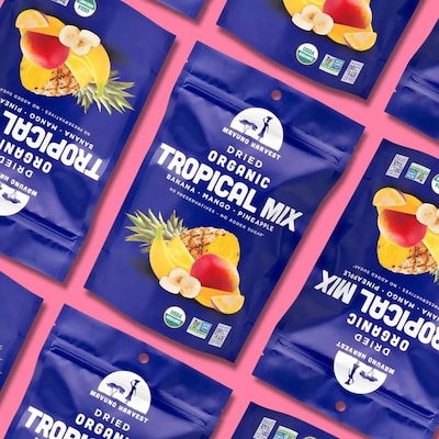 Mavuno Harvest Gluten Free Organic Dried Tropical Mix Fruit Snacks, 2 oz., 6 Bags/Pack (MAHW-TROP2OZ6PK)