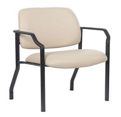 Boss Office Products Bariatric Vinyl Guest Chair, 500 lb. Capacity, Beige (B9591AM-BG-500)