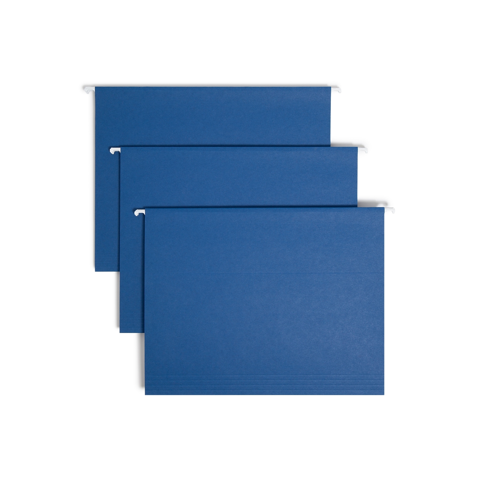 Smead Hanging File Folders, 1/5-Cut Adjustable Tab, Letter Size, Navy Blue, 25/Box (64057)