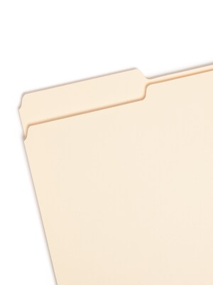 Smead File Folders, 3-Tab, Legal Size, Manila, 100/Box (15338)