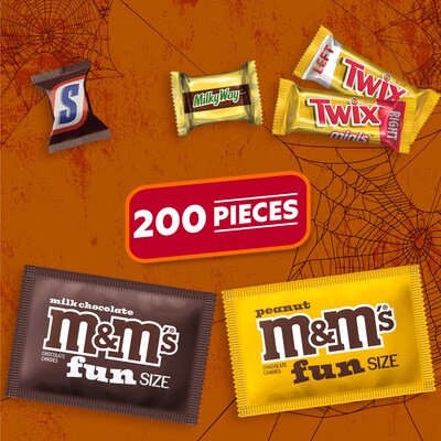 Mars Halloween Milk Chocolate Variety Candy Pack, 76.94 oz., 200 Pieces (462823)
