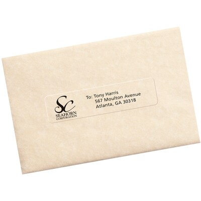 Avery Easy Peel Laser Address Labels, 1" x 4", Clear, 20 Labels/Sheet, 10 Sheets/Pack (15661)