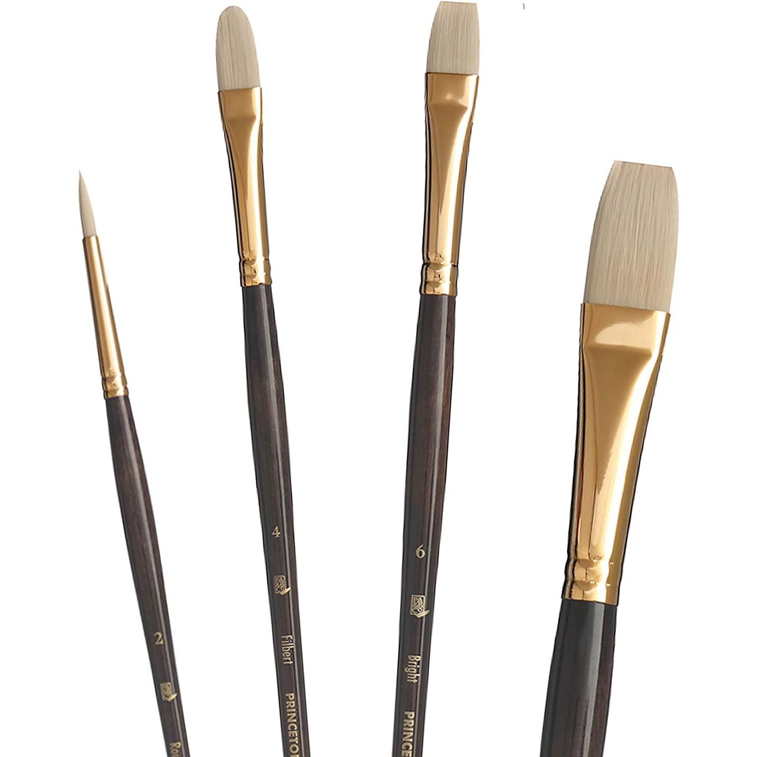 Princeton Dakota Oil and Acrylic Synthetic Brush Set, 4/Pack (PBXP6300SET500)