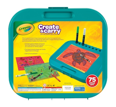 Crayola Create N Carry 75-Piece Case, Assorted Colors (04-6814)