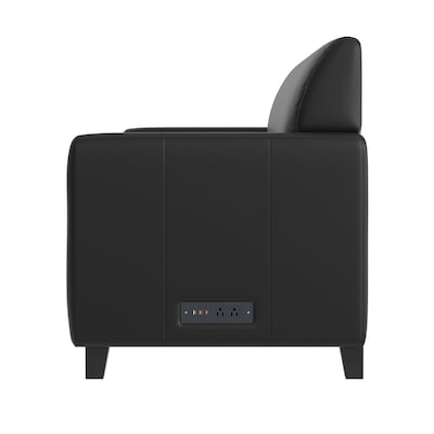 Flash Furniture Agent LeatherSoft Seating Set, Black, 3-Pieces (BT827USETBLK)