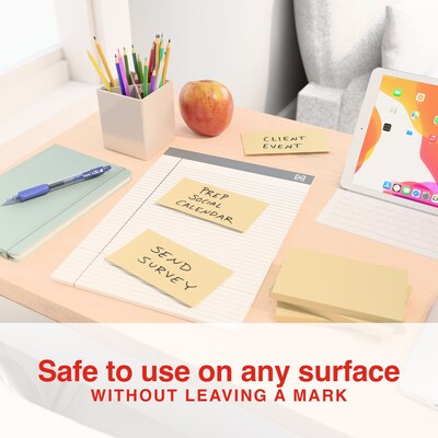 Staples Recycled Notes, 3" x 5", Sunshine Collection, 100 Sheet/Pad, 12 Pads/Pack (S-35YR12/52571)