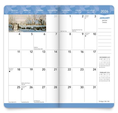 2026-2027 BrownTrout Claude Monet 3.5" x 6.5" Monthly Planner (9798330704651)