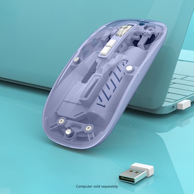 SaharaCase Glacier Wireless Ergonomic Laser Mouse, Purple (KB57)