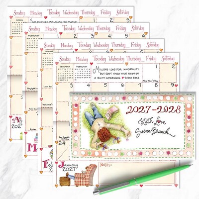 2027 TF Publishing Susan Branch 3.5" x 6.5"  Monthly Standard Planner, Paperboard Cover, Multicolored (27-7032)