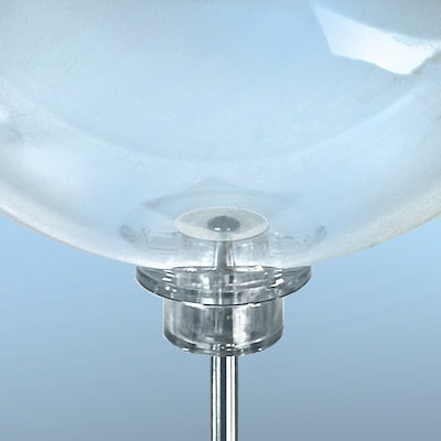 Azar 10" Bowl Floor Display, Silver/Clear (700971)