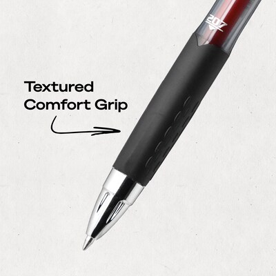 uniball 207 Retractable Gel Pens, Medium Point, 0.7mm, Red Ink, Dozen (33952)