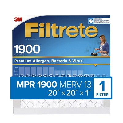 Filtrete High Performance Air Filter, 1900 MPR, 20" x 20" x 1" (UA02-4)