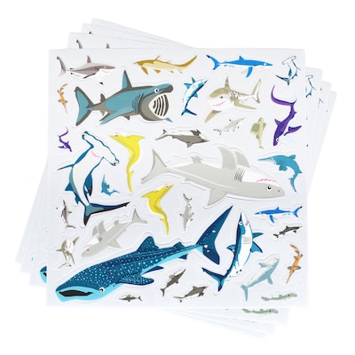 Ready2Learn Foam Shark Stickers, Multicolored, 132/Pack (CE-10125)