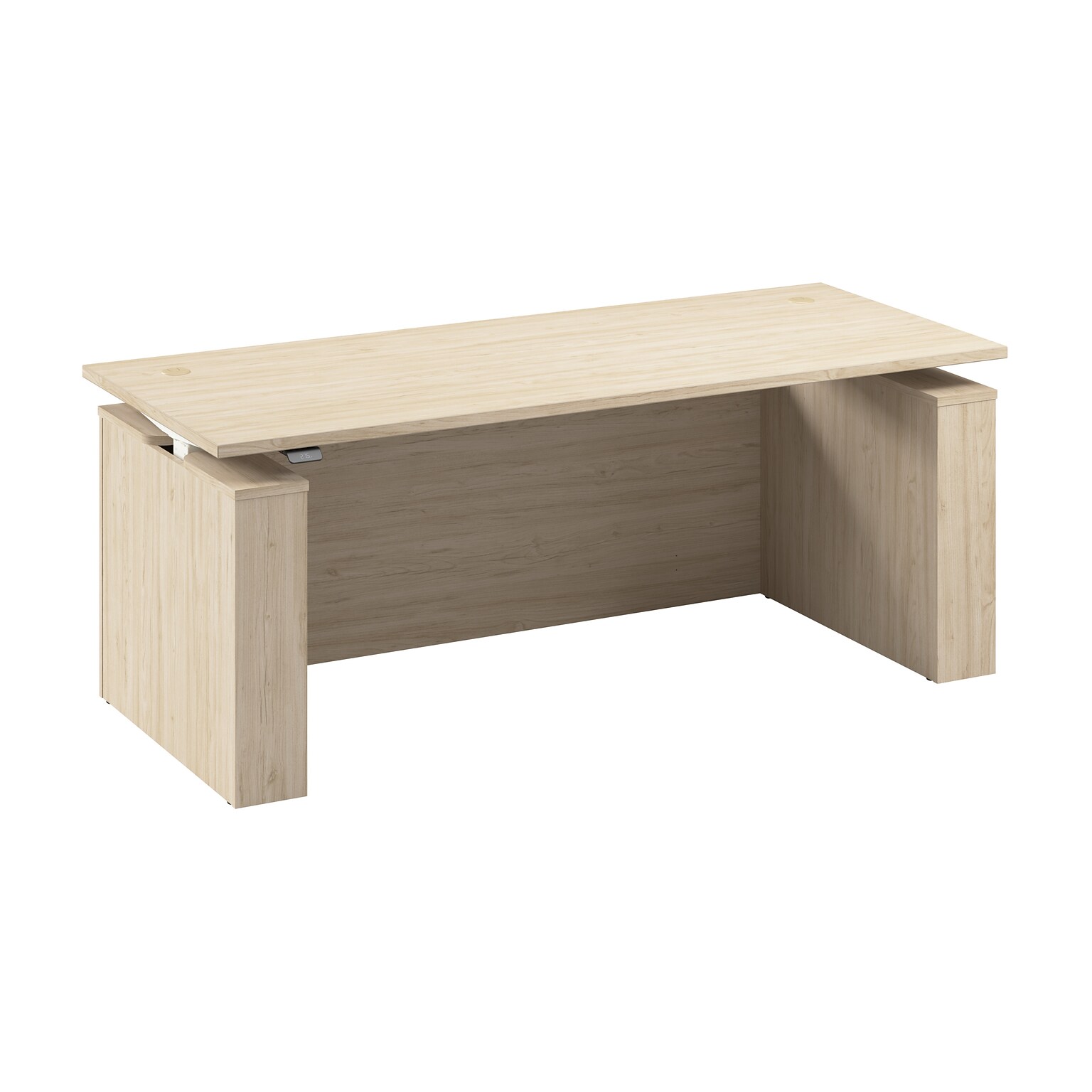 Bush Business Furniture Stratus 72W Electric Rectangular Adjustable Standing Desk with Modesty Panel, Natural Elm (SUT004NE)