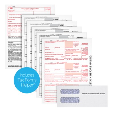 UPC 025932005350 product image for TOPS 2023 1099-NEC Tax Form Kit with Software & Envelopes, 5-Part, 100/Pack (LNE | upcitemdb.com