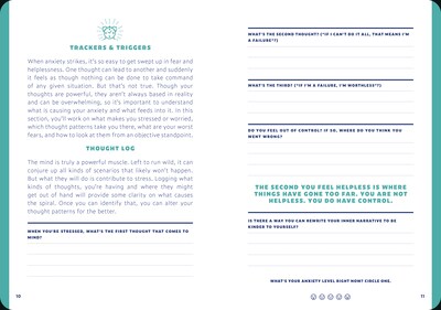 Quarto Anti-Anxiety Prompt Guided Journal, 6" x 8.42", Blue, 204 Pages (9780785839637)