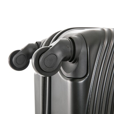 DUKAP Inception 25.98" Hardside Suitcase, 4-Wheeled Spinner, TSA Checkpoint Friendly, Black (DKINC00M-BLK)