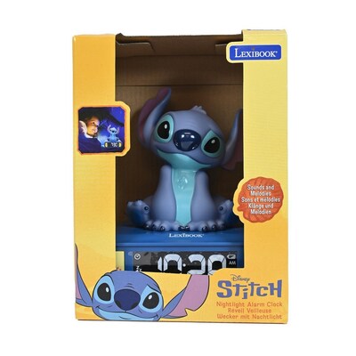 Lexibook Stitch Digital Alarm Clock with 3D Night Light (RL800D)