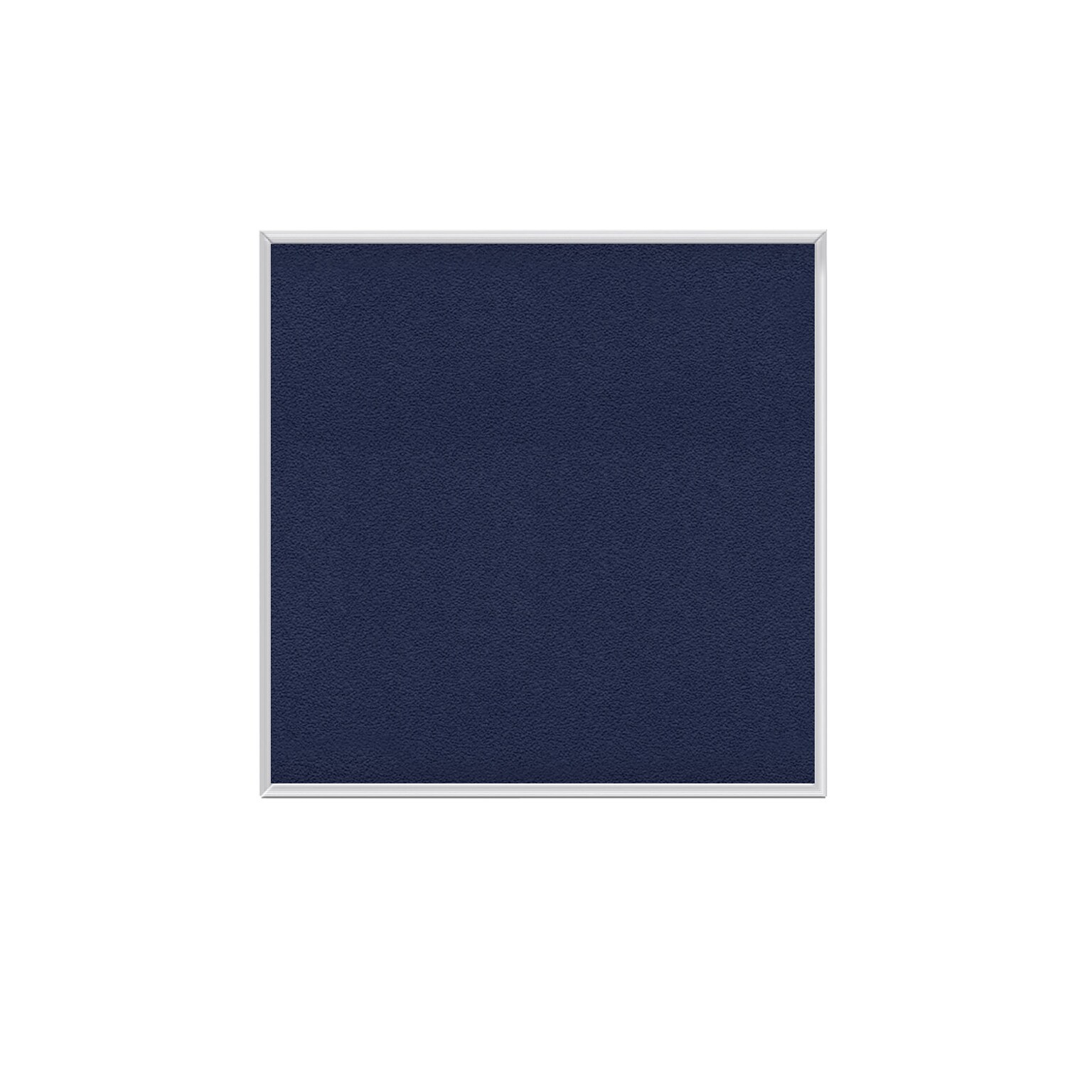 Ghent Fabric Bulletin Board, Satin Aluminum Frame, 4H x 4W, Blue (AT44F93)
