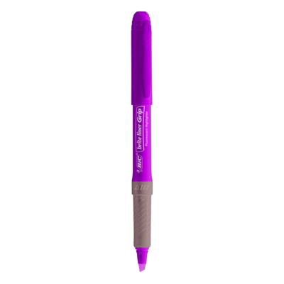 BIC Brite Liner Stick Highlighter with Grip, Chisel Tip, Assorted Colors, 5/Pack (GBLP51-AST)