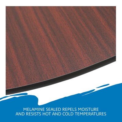 ICEBERG Premium Folding Table, 60"Dia., Mahogany (55264)