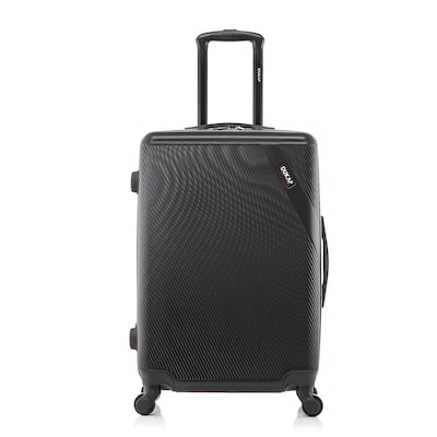 DUKAP Discovery 25.59" Hardside Suitcase, 4-Wheeled Spinner, TSA Checkpoint Friendly, Black (DKDIS00M-BLK)