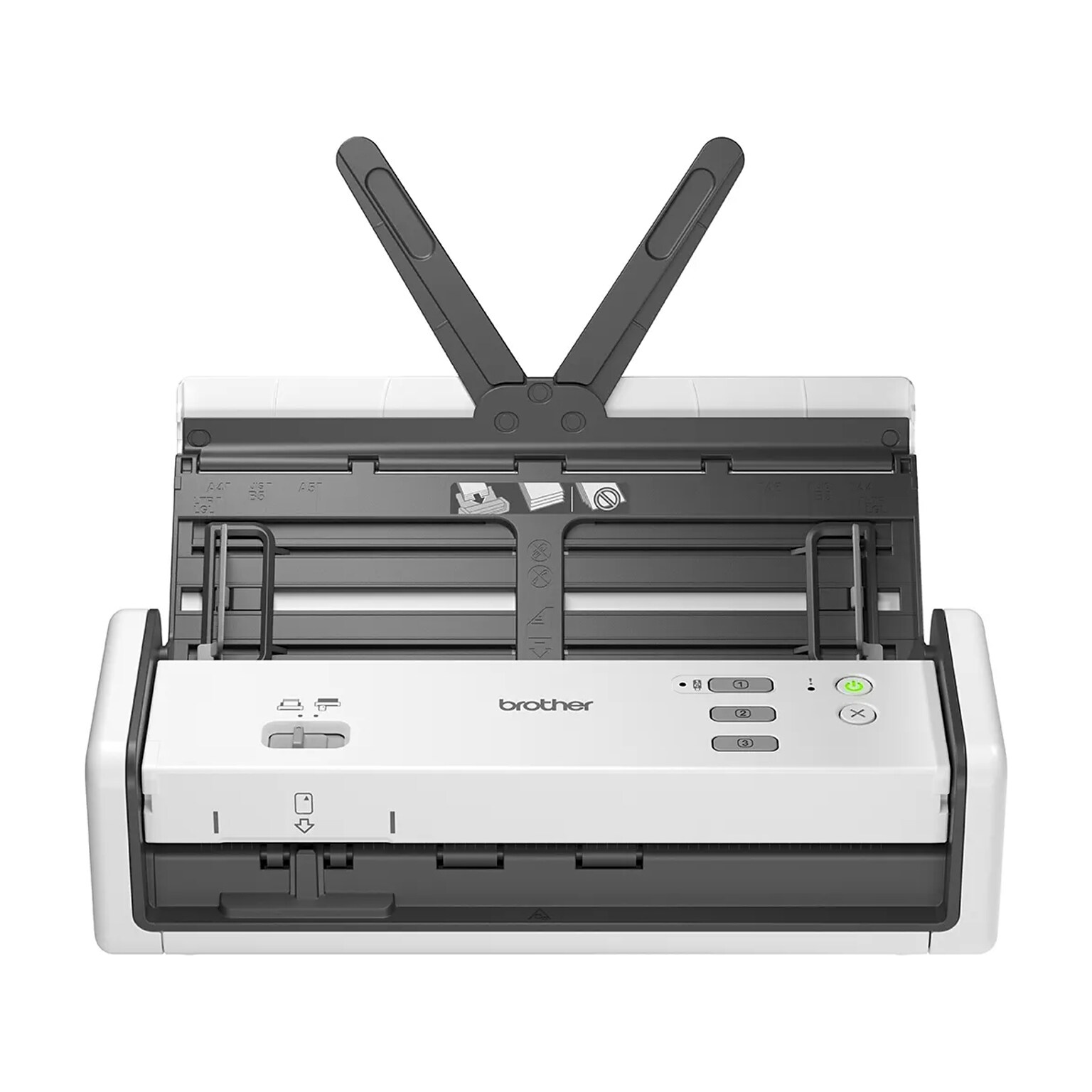 Brother ADS-1300 Compact Desktop Document Scanner, White/Black