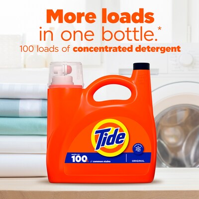 Tide HE Liquid Laundry Detergent, Original Scent, 100 Loads, 125 fl. oz. (12101)