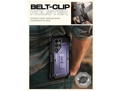 SUPCASE Unicorn Beetle PRO Rugged Case for Samsung Galaxy S24 Ultra, Shock Absorbing, Mauve (GS24UUB