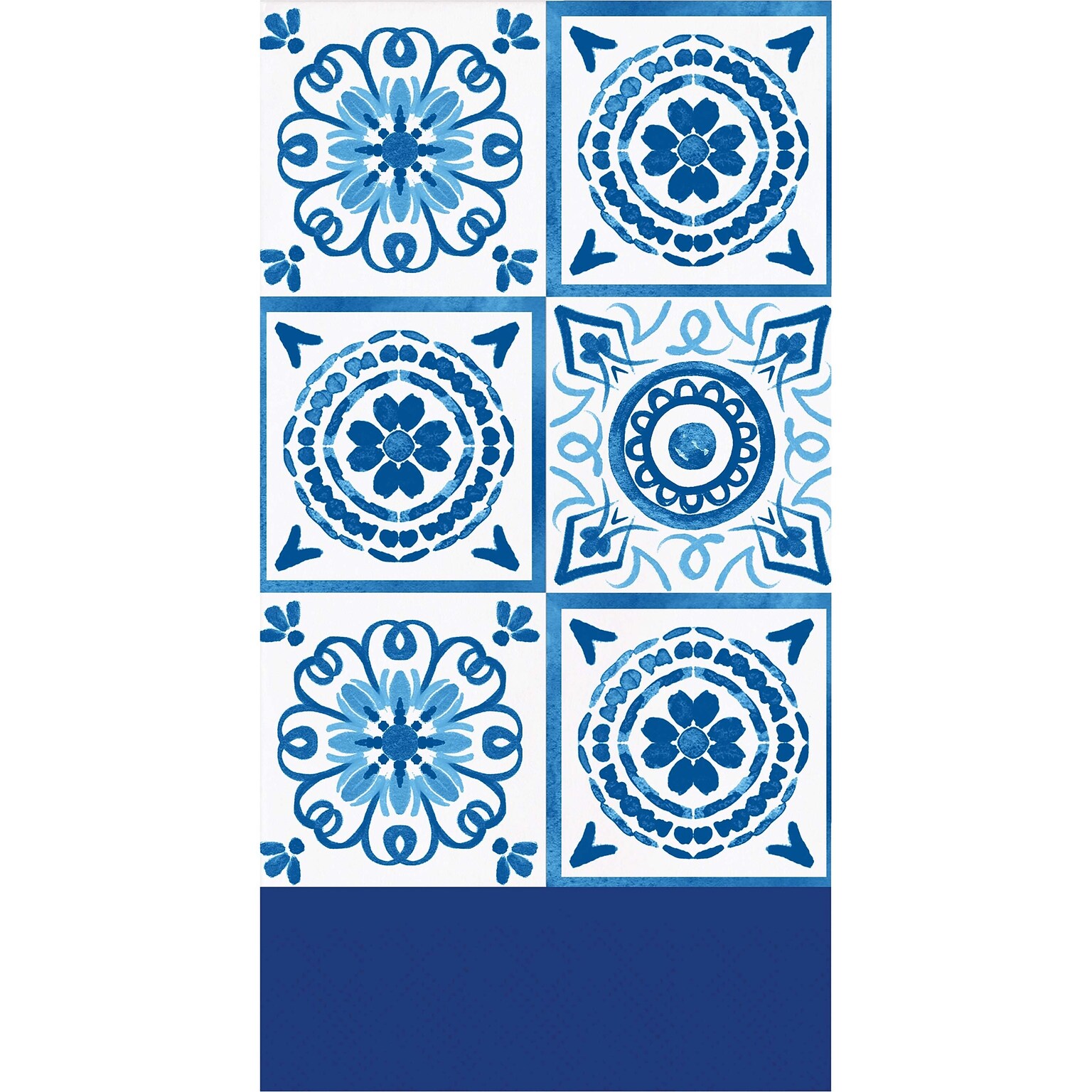 Creative Converting Blue Willow Napkins, Blue/White, 64/Pack (DTC365224GNAP)