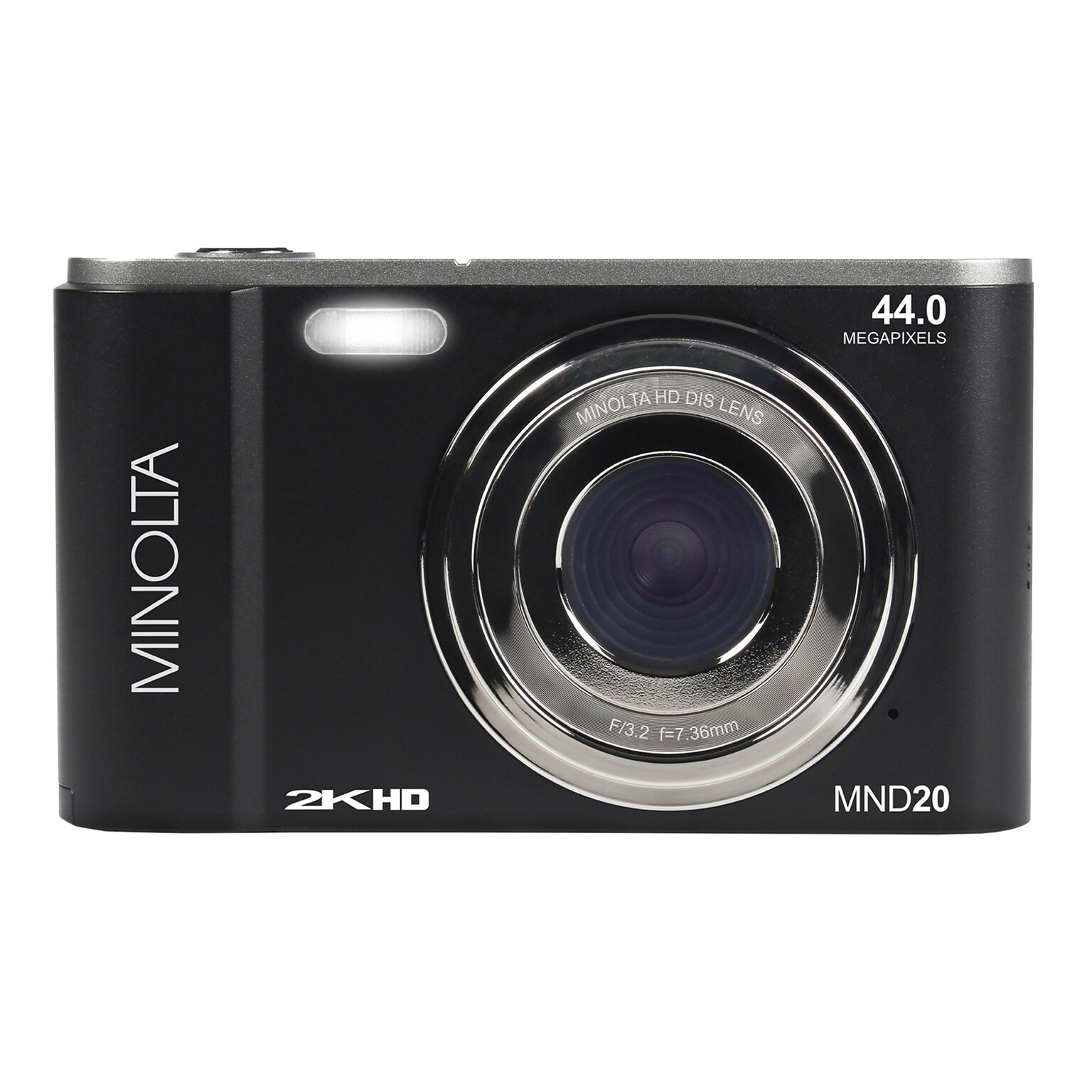 Minolta MND20 44 MP/2.7K Quad HD Digital Camera, 16x Digital Zoom, Black (ELBMND20BK)