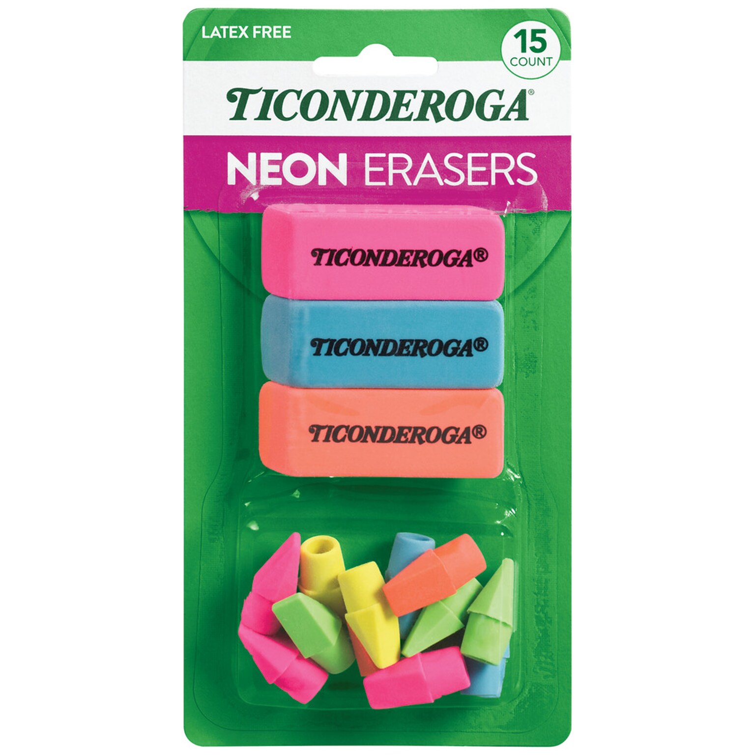 Dixon Ticonderoga Assorted Eraser, Assorted Colors, Bulk (X38931)