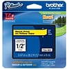 Brother P-touch TZe-631 Laminated Label Maker Tape, 1/2 x 26-2/10, Black On Yellow (TZe-631)