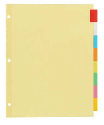 Avery Office Essentials Insertable Paper Dividers, 8 Tabs, Multicolored (11467)