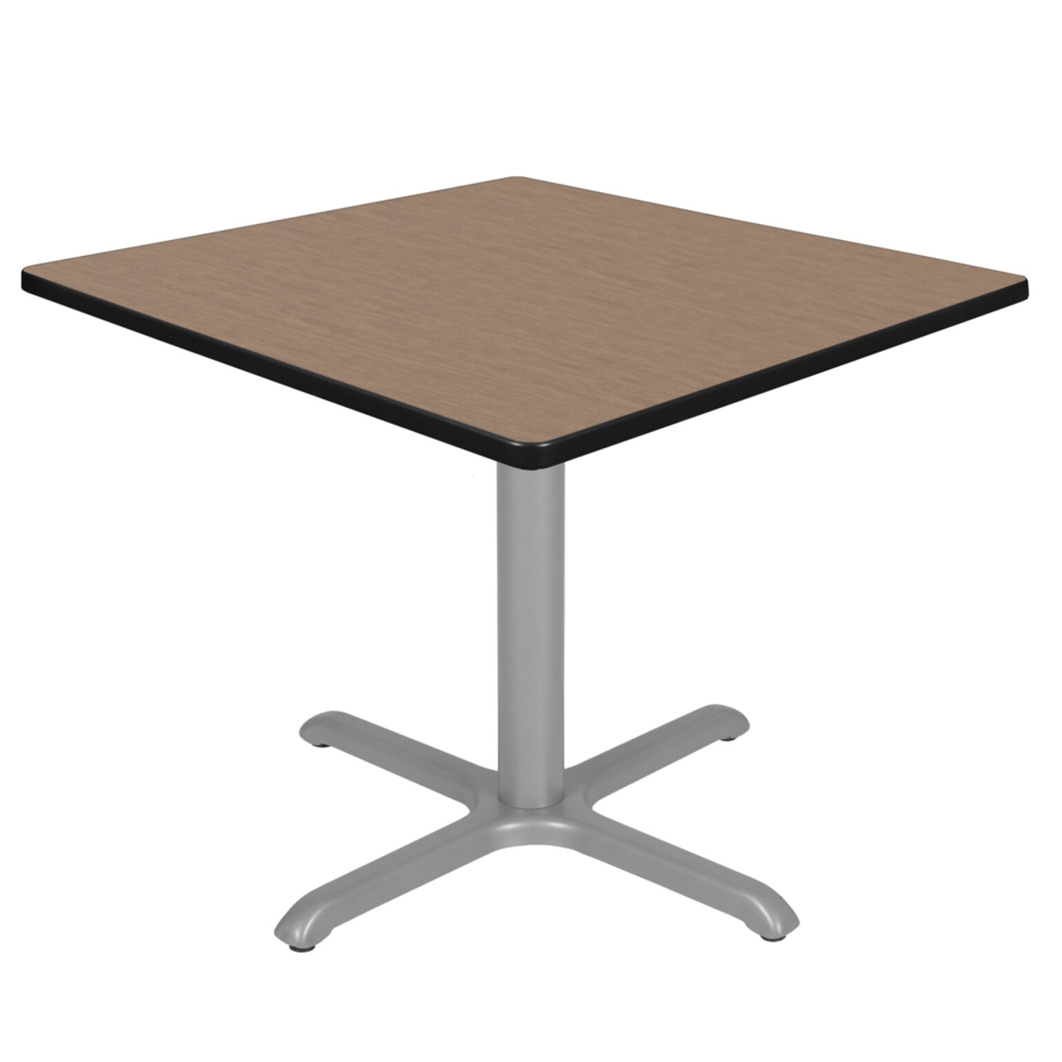 Regency Cain 36 Square X-Base Breakroom Table, Medium, Noble Oak Top/Grey Legs (TB3636NOGY)