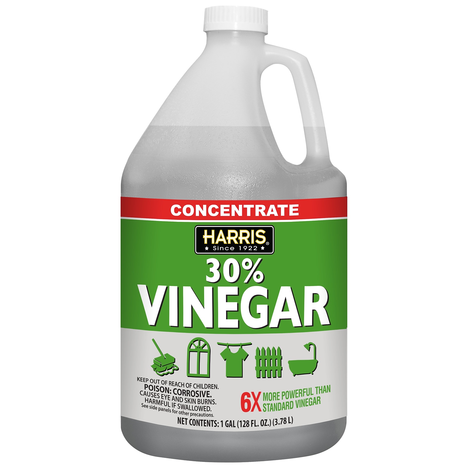 Harris 30% Vinegar All Purpose Cleaner Bottle, 1 Gallon (VINE30-128WM)